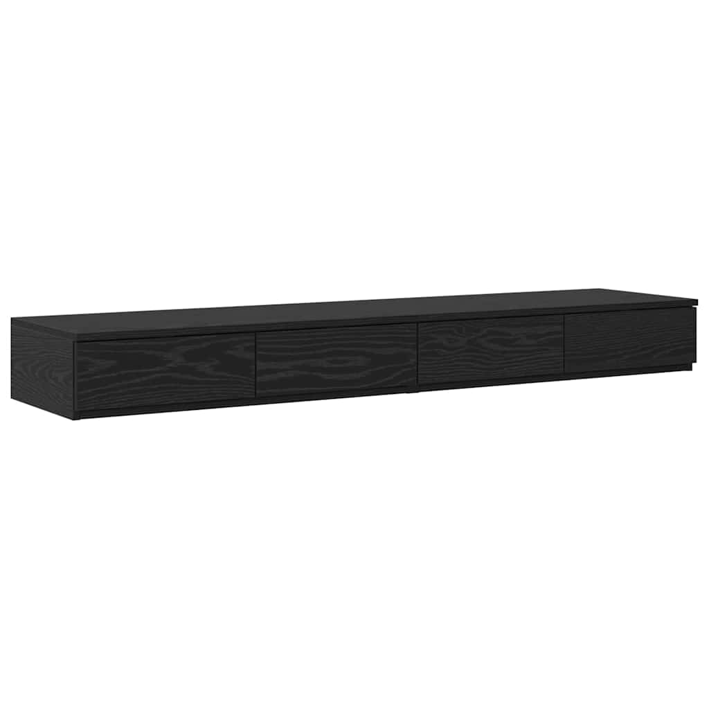 Krevet s ladicama Crni hrast 160 cm Konstruirano drvo
