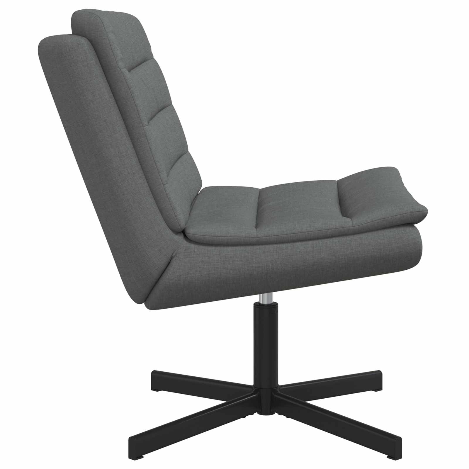 Stolica na kotačiće Tamno siva 63 x 75 x 76 cm tkanina