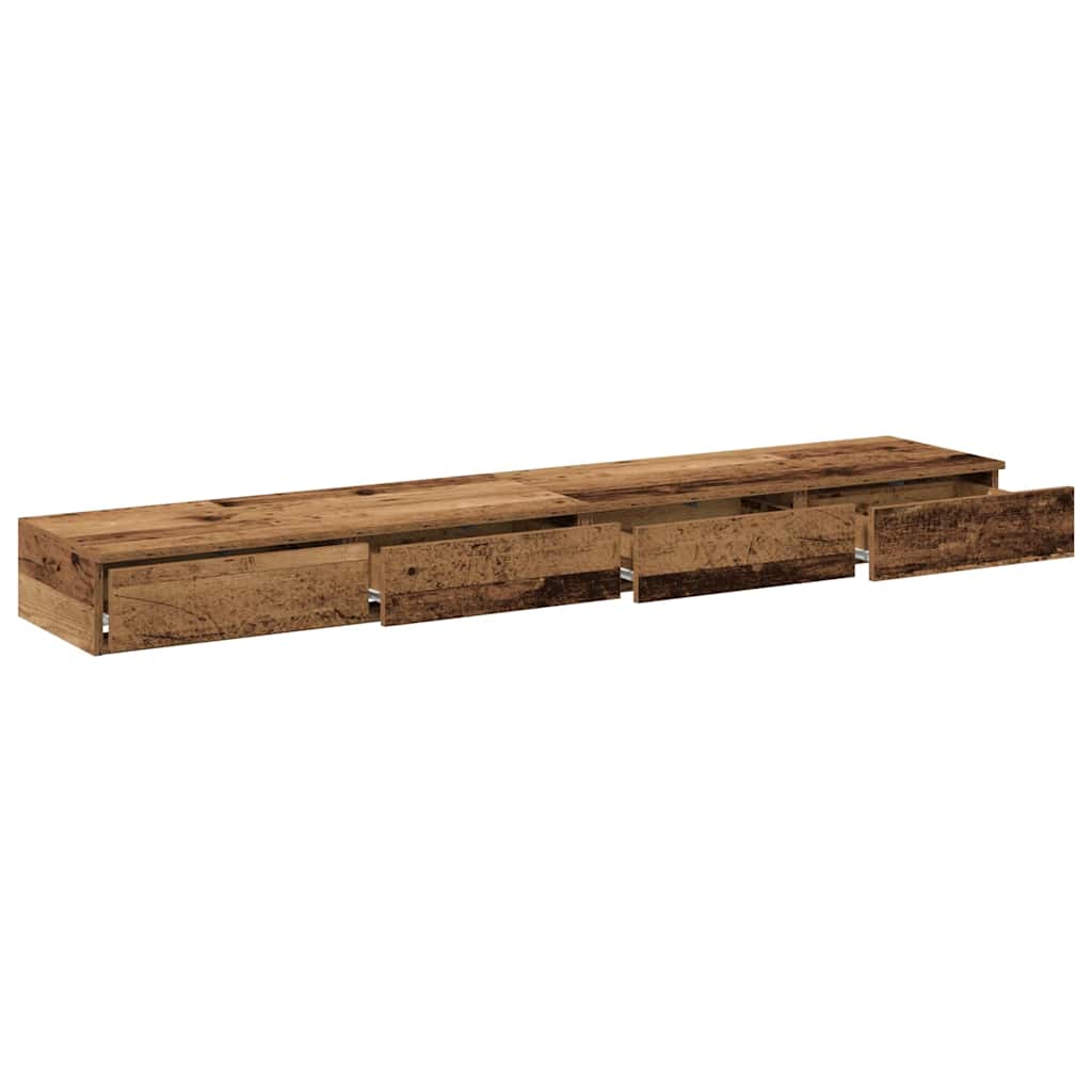 Ladice za krevet s ladicama Staro drvo 180 x 36,5 x 16,5 cm
