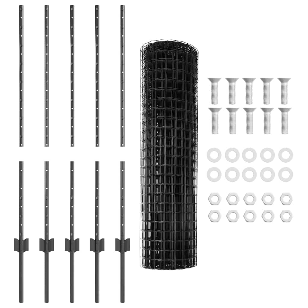 Zavarena žičana ograda 10 x 1 m (Š x V) Čelik premazan PVC-om