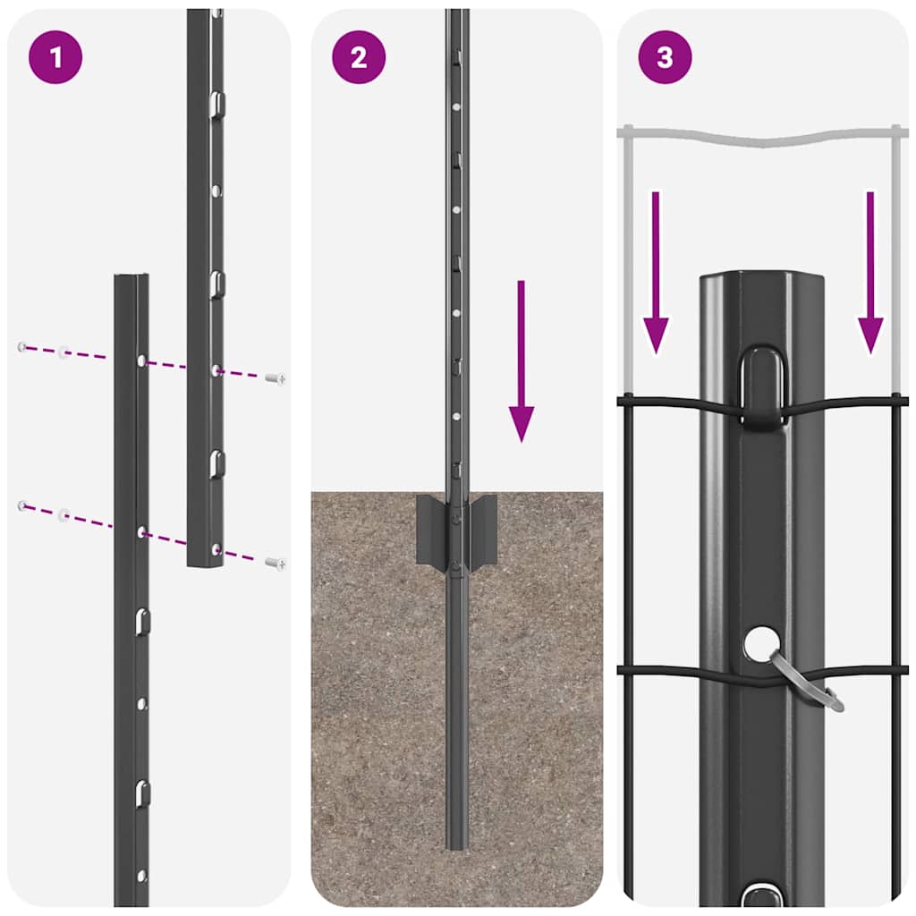 Zavarena žičana ograda 25 x 1,2 m (Š x V) Čelik premazan PVC-om