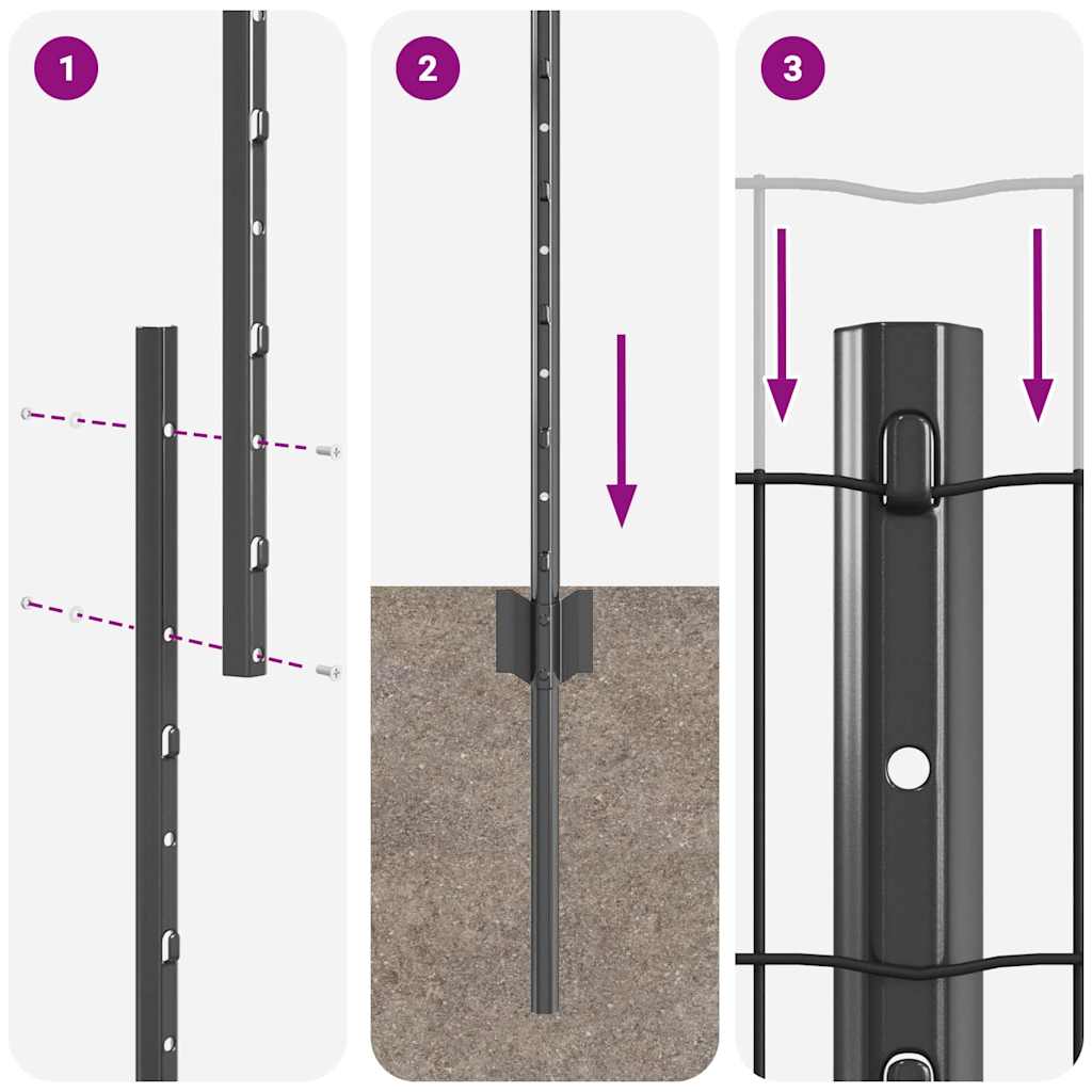 Zavarena žičana ograda 25 x 1,2 m (Š x V) Čelik premazan PVC-om