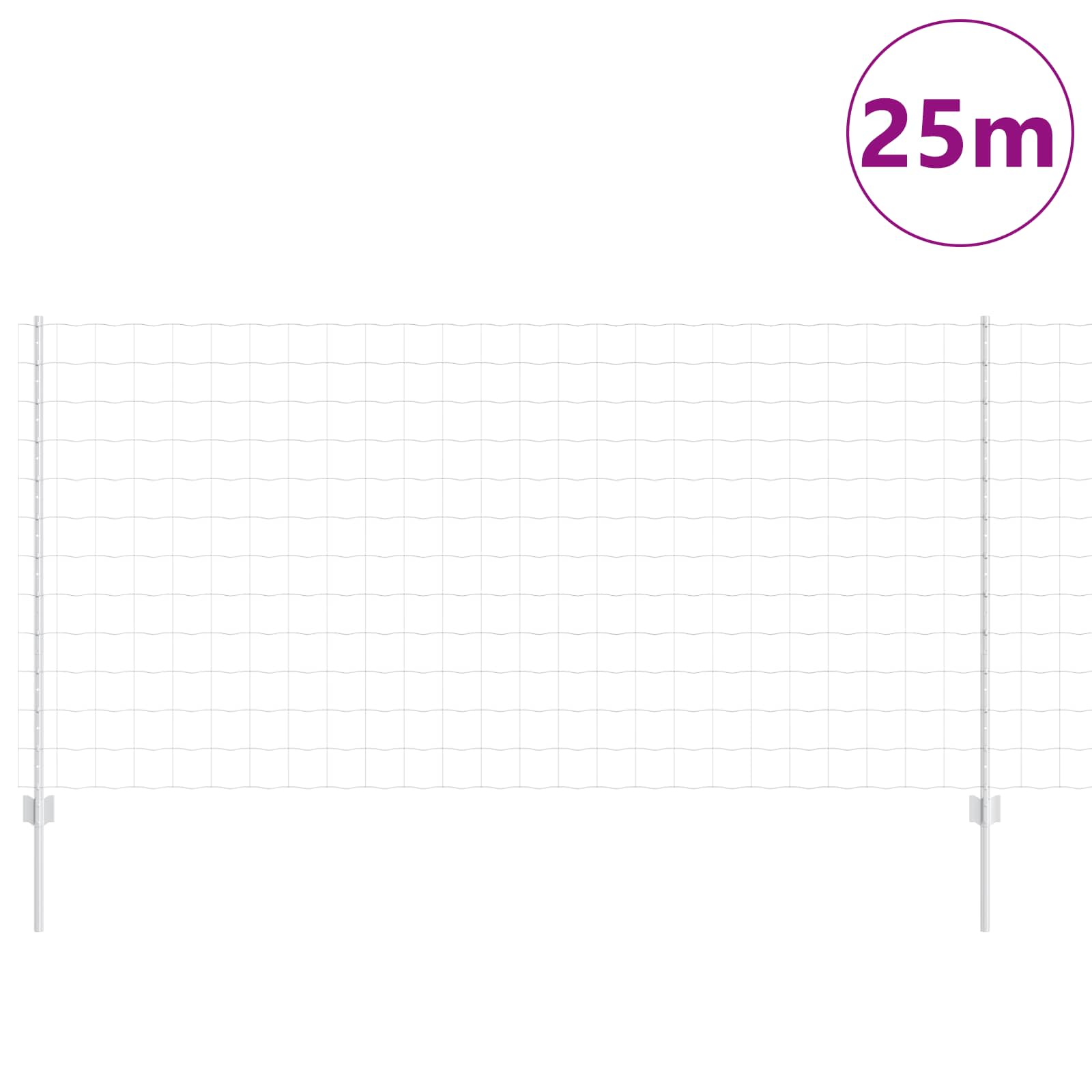 Zavarena žičana ograda 25 x 1,2 m (Š x V) Vruće pocinčani čelik