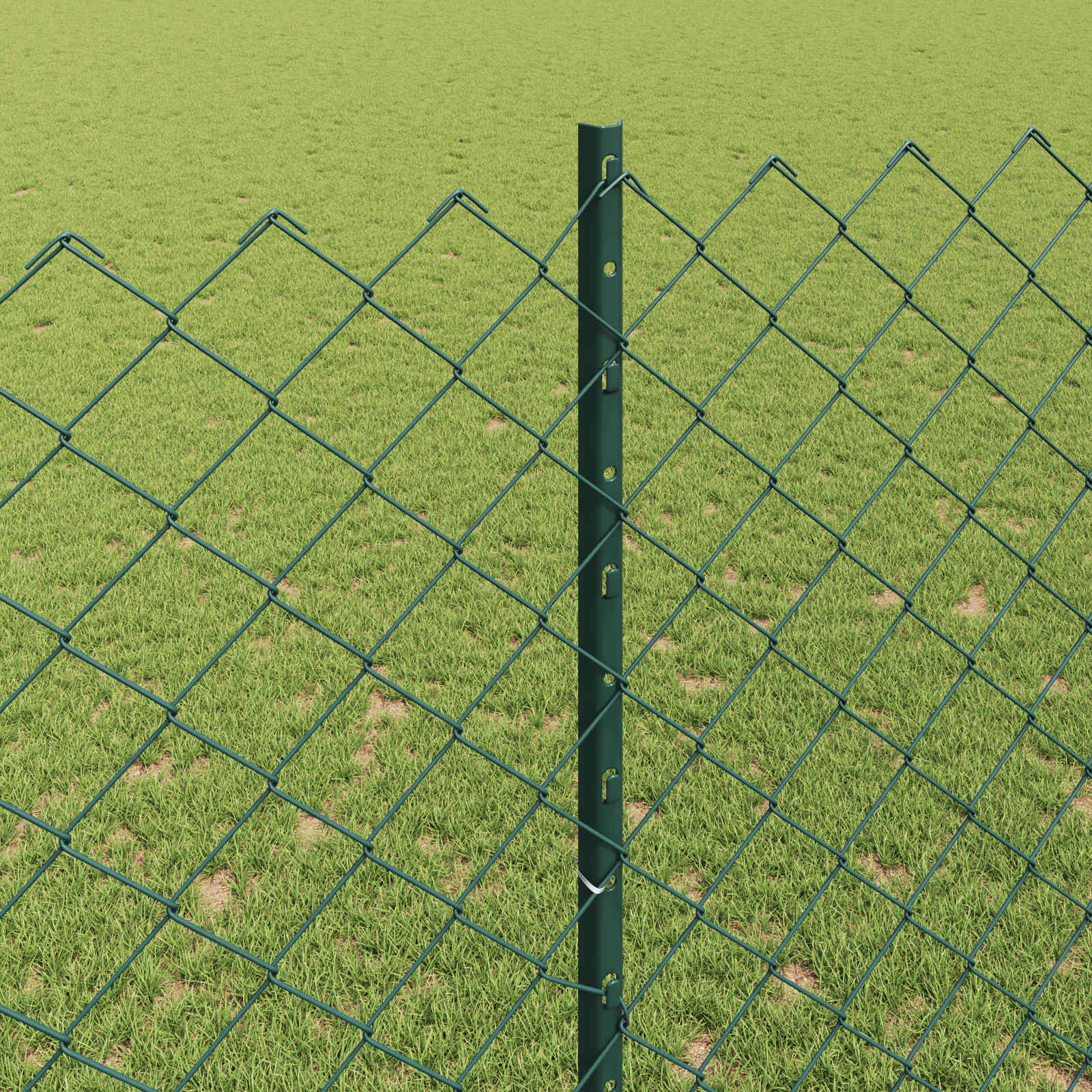 Ograda od lančanih veza s postom 25 x 1,6 m Zelena Mreža