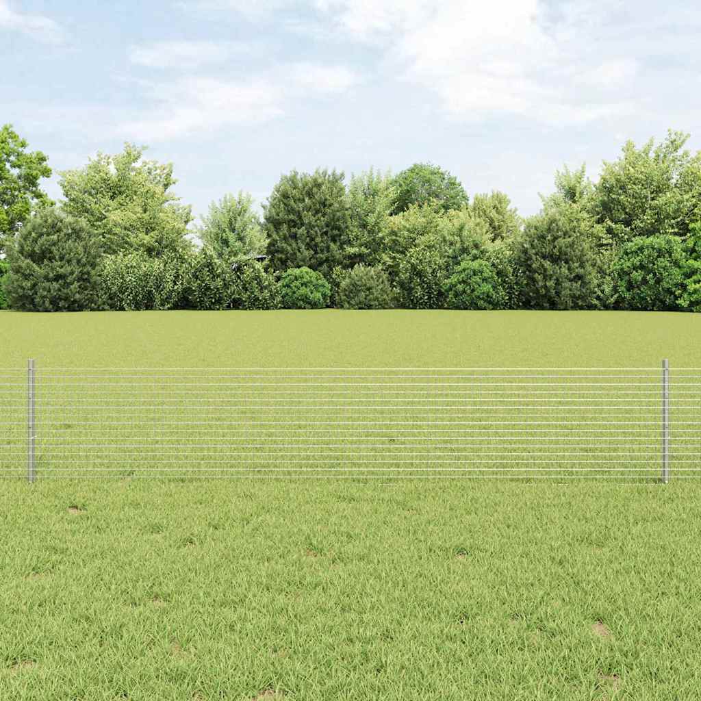 Zavarena žičana ograda s postom 10 x 0,4 m Srebrna Mreža