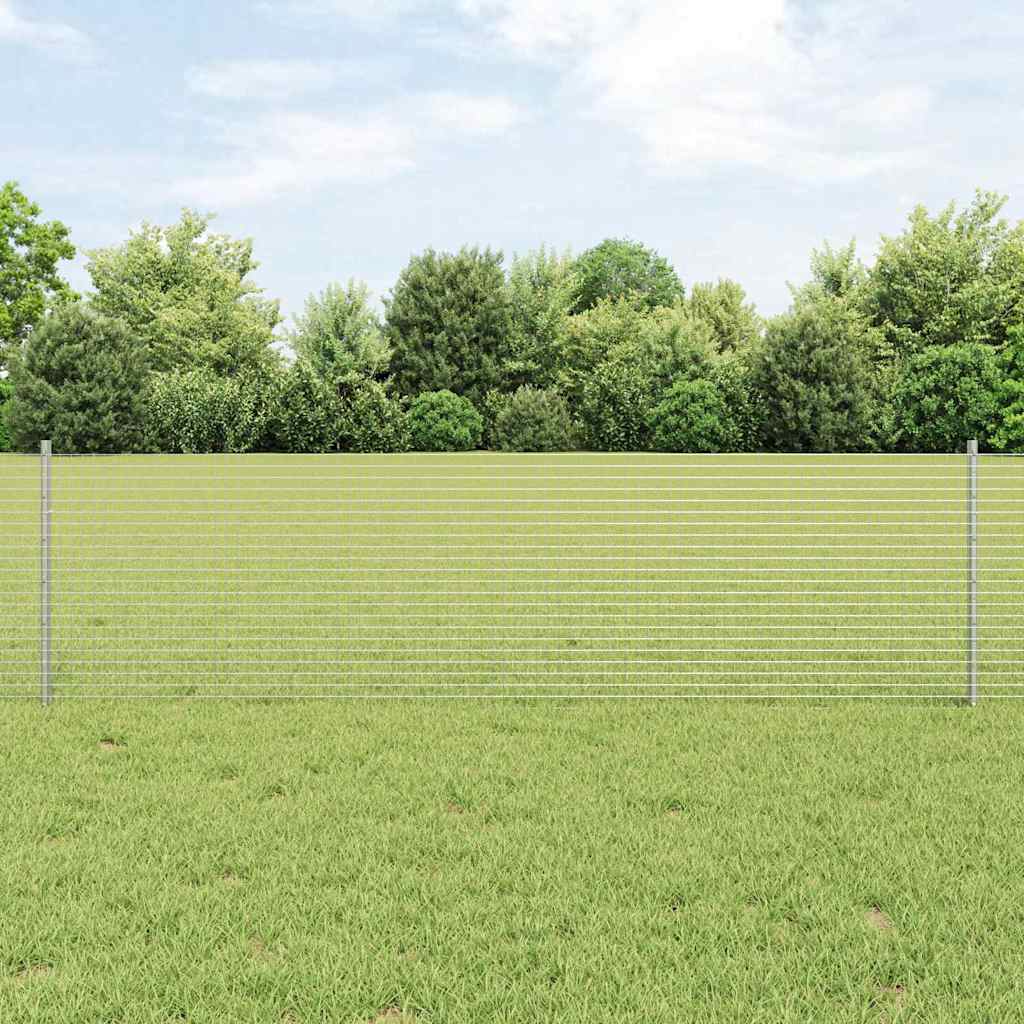 Zavarena žičana ograda s postom 10 x 0,6 m Srebrna Mreža