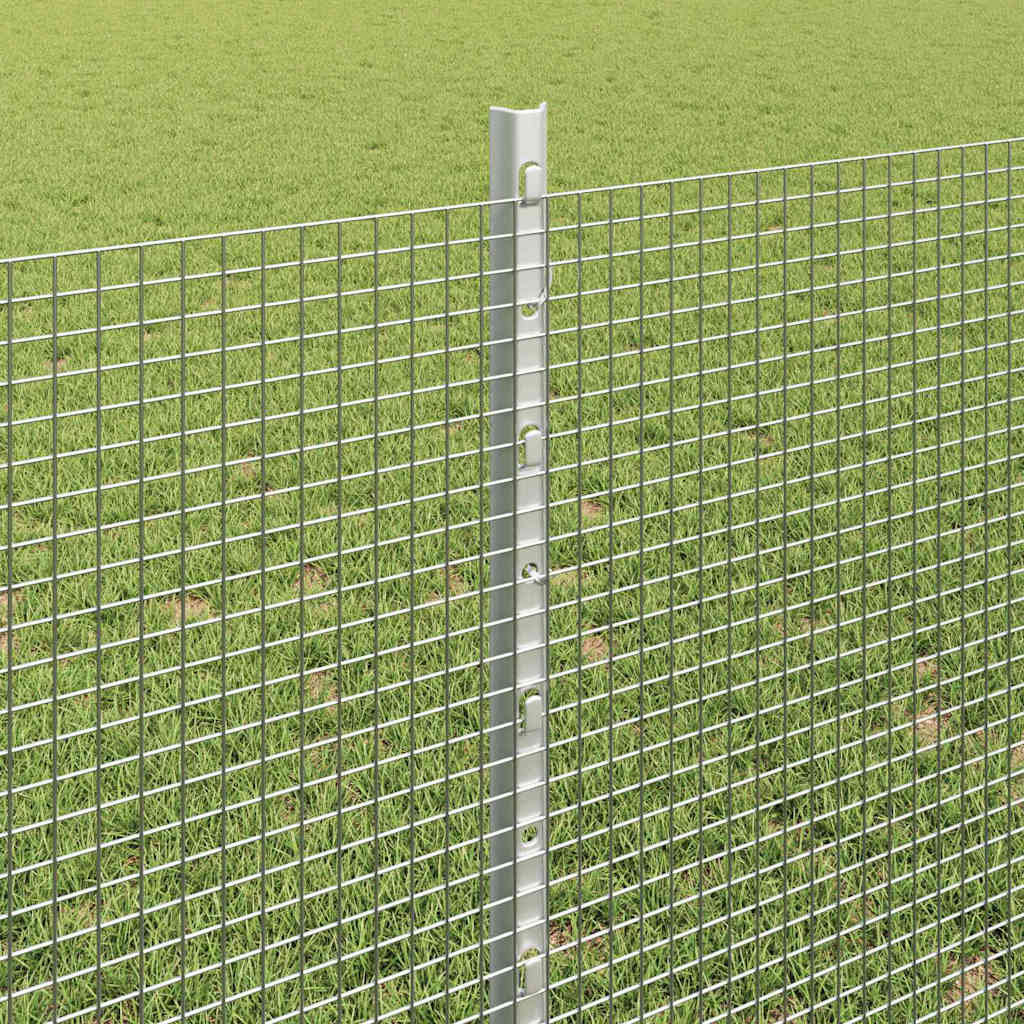 Zavarena žičana ograda s postom 25 x 0,8 m Srebrna Mreža