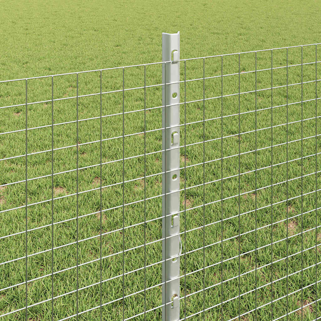Zavarena žičana ograda s postom 25 x 0,8 m Srebrna Mreža