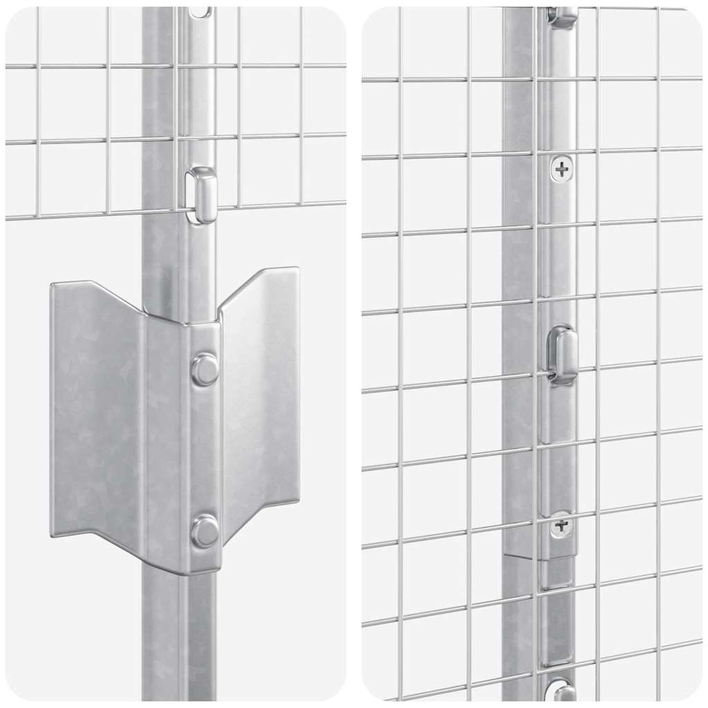 Zavarena žičana ograda s postom 25 x 1,5 m Srebrna Mreža