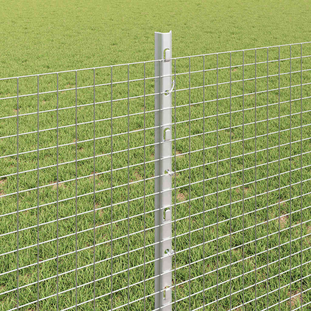 Zavarena žičana ograda s postom 50 x 0,8 m Srebrna Mreža