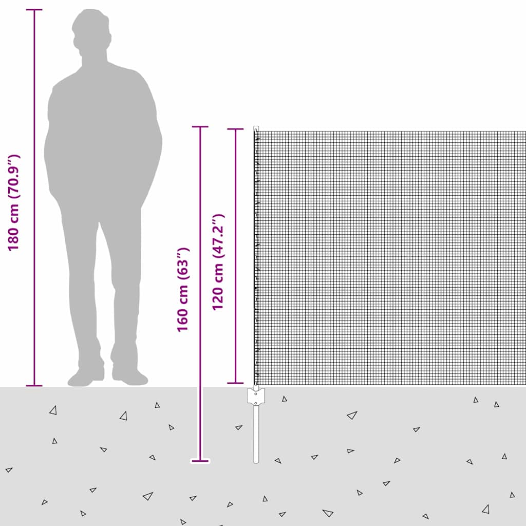 Zavarena žičana ograda s postom 50 x 1,2 m Srebrna Mreža