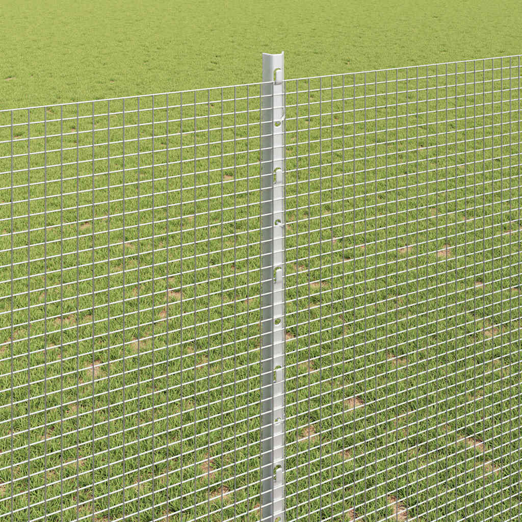 Zavarena žičana ograda s postom 50 x 1,4 m Srebrna Mreža