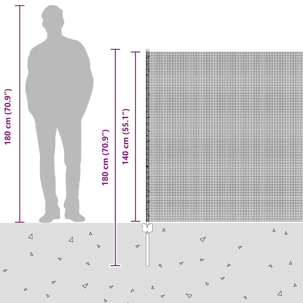 Zavarena žičana ograda s postom 50 x 1,4 m Srebrna Mreža