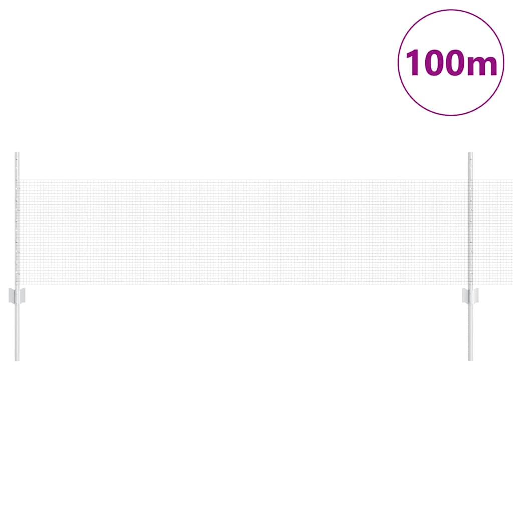 Zavarena žičana ograda s postom 100 x 0,5 m Srebrna Mreža