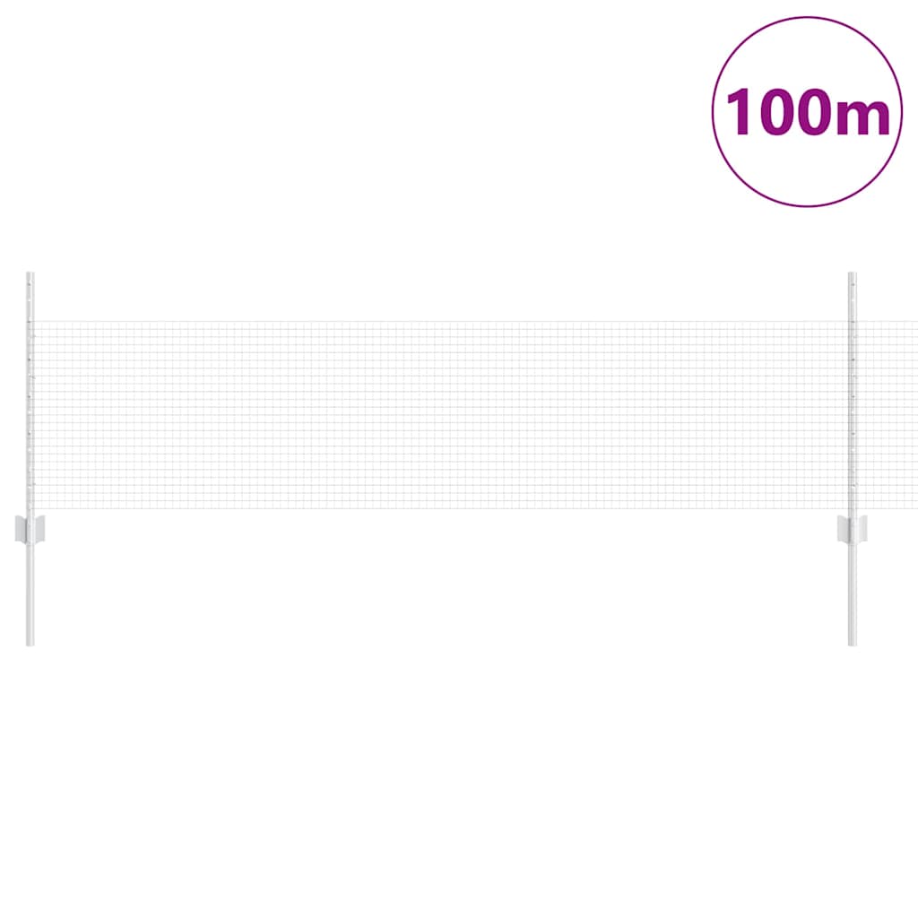 Zavarena žičana ograda s postom 100 x 0,5 m Srebrna Mreža
