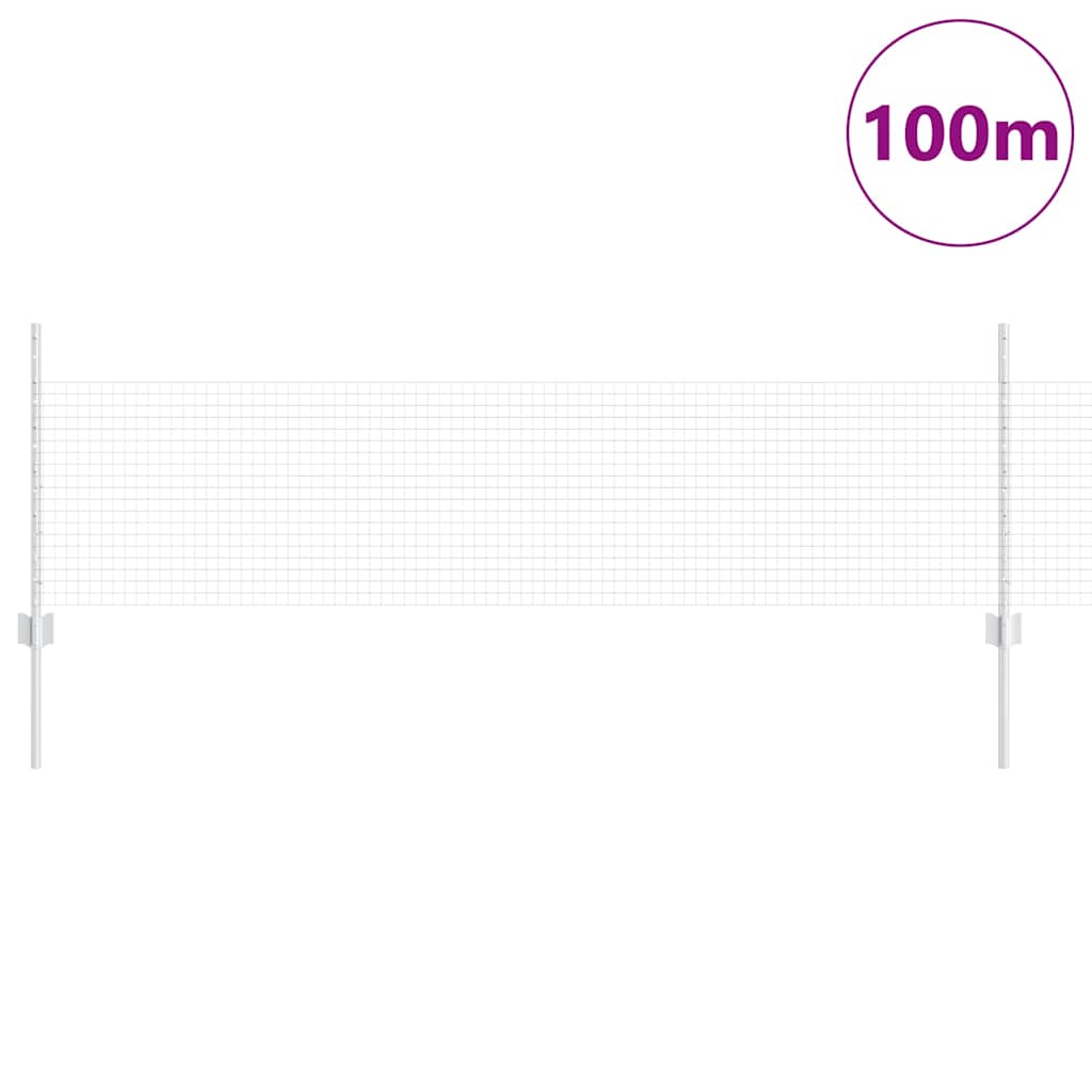 Zavarena žičana ograda s postom 100 x 0,5 m Srebrna Mreža