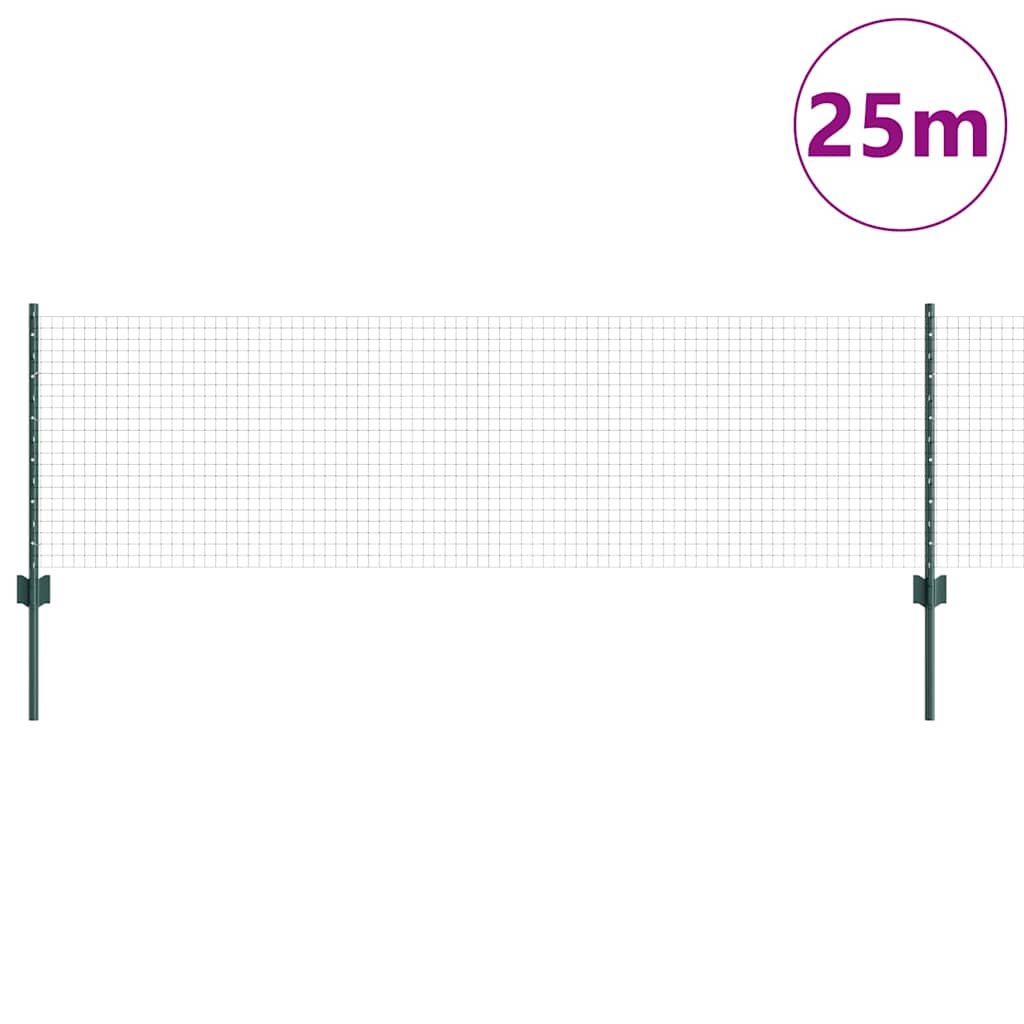 Zavarena žičana ograda s postom 25 x 0,6 m Zelena Mreža