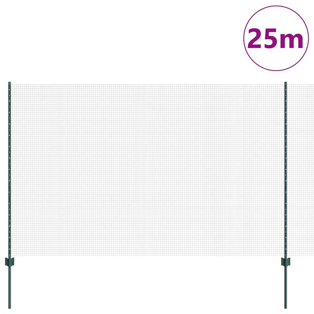 Zavarena žičana ograda s postom 25 x 1,6 m (Š x V)