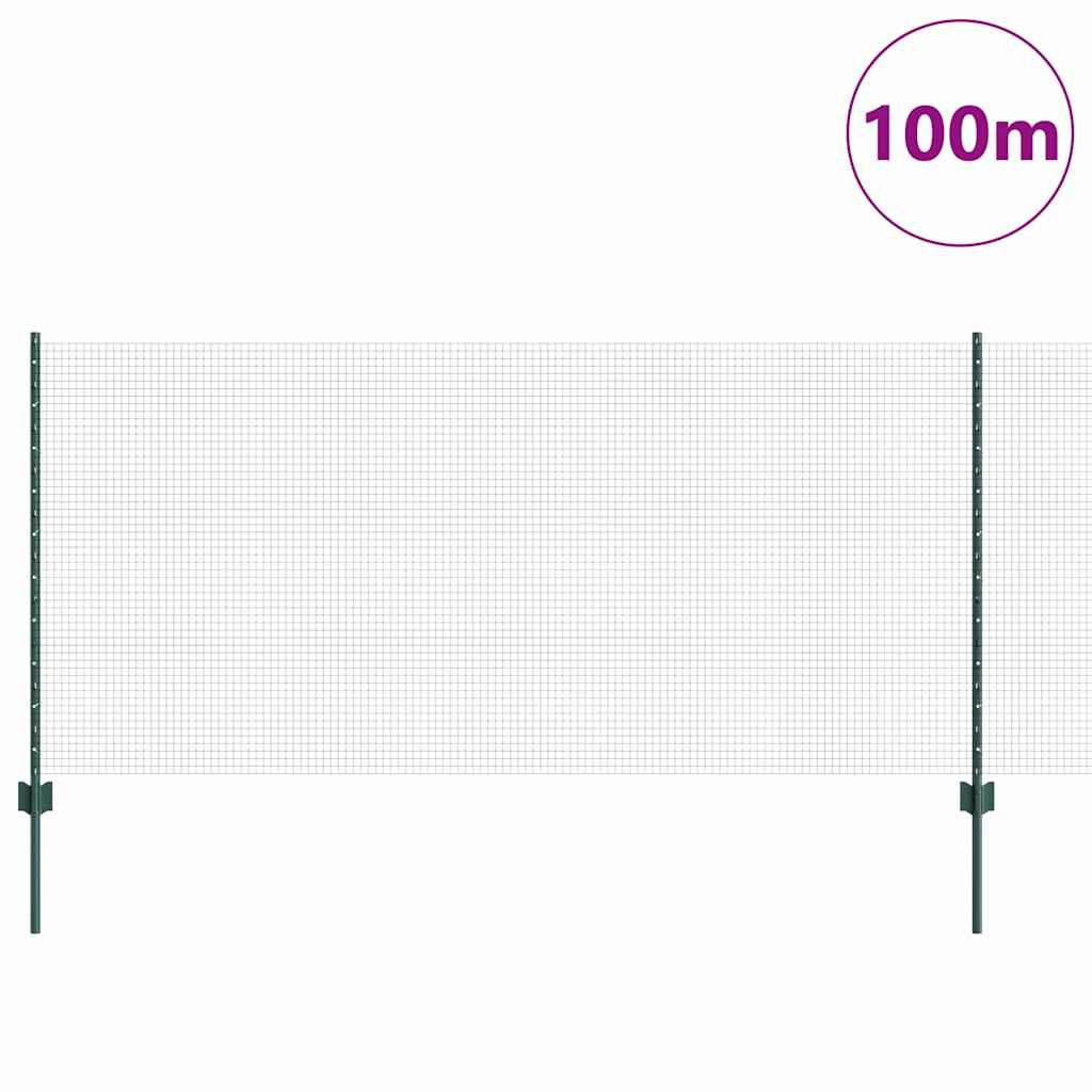 Zavarena žičana ograda s postom 100 x 1 m Čelik premazan PVC-om