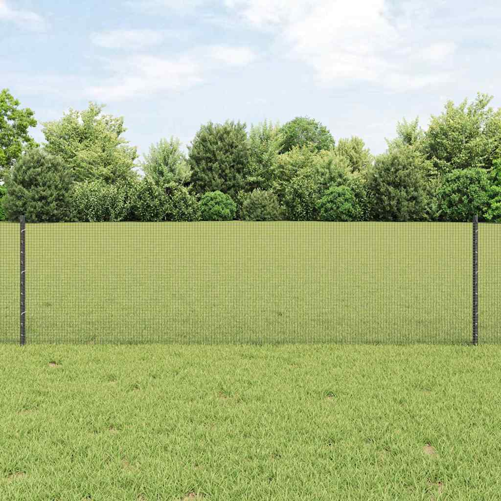 Zavarena žičana ograda s postom 10 x 0,6 m Siva Mreža