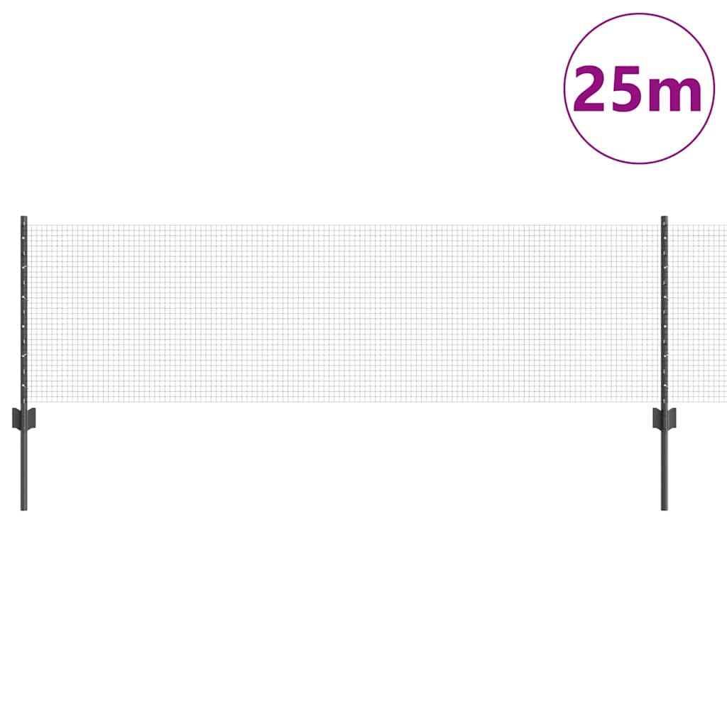 Zavarena žičana ograda s postom 25 x 0,6 m (Š x V)