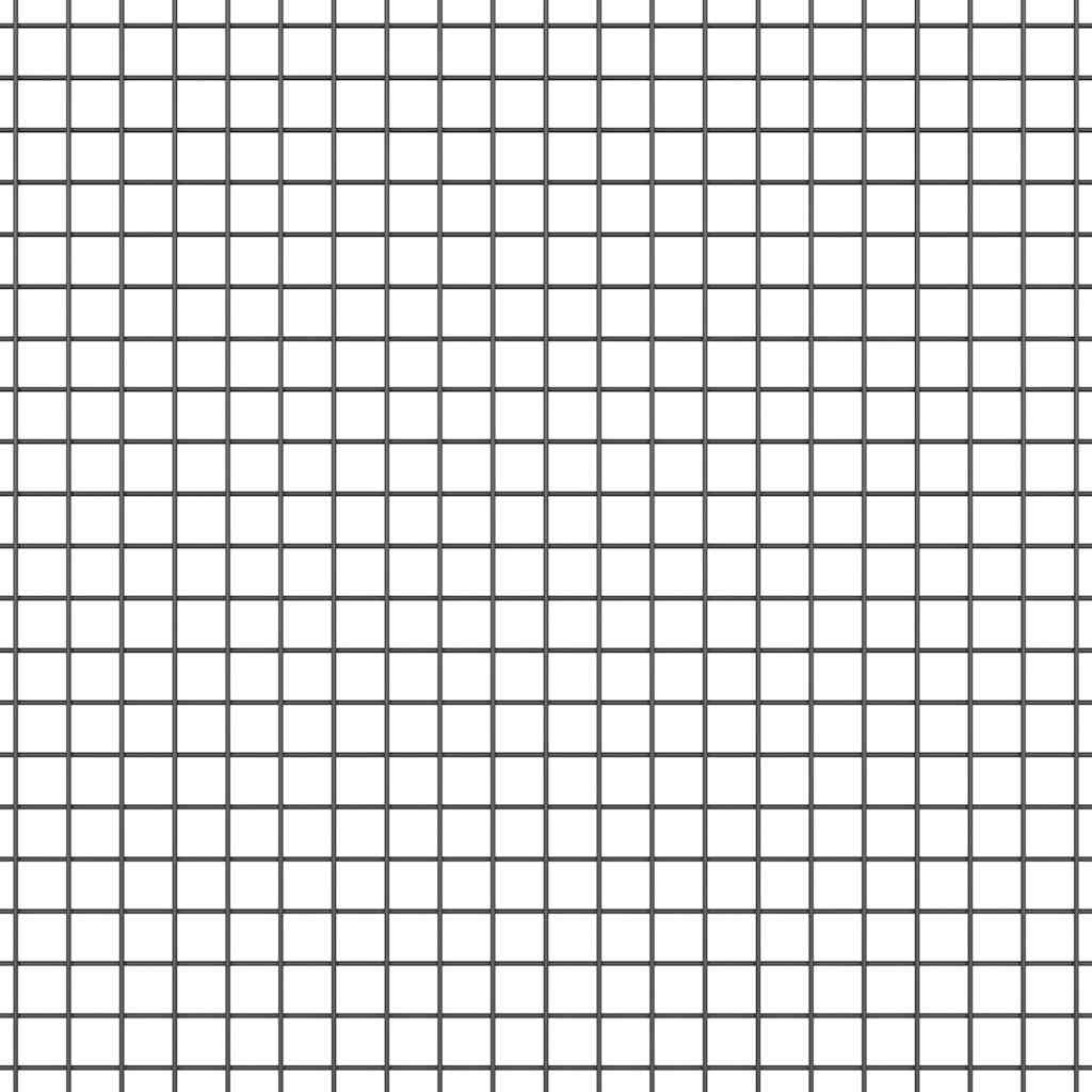 Zavarena žičana ograda s postom 25 x 1,6 m Siva Mreža