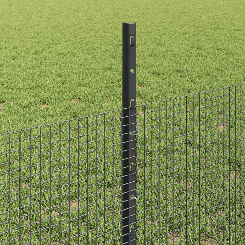 Zavarena žičana ograda s postom 50 x 0,5 m Siva Mreža