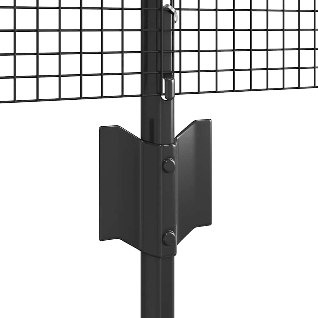 Zavarena žičana ograda s postom 50 x 0,8 m Siva Mreža