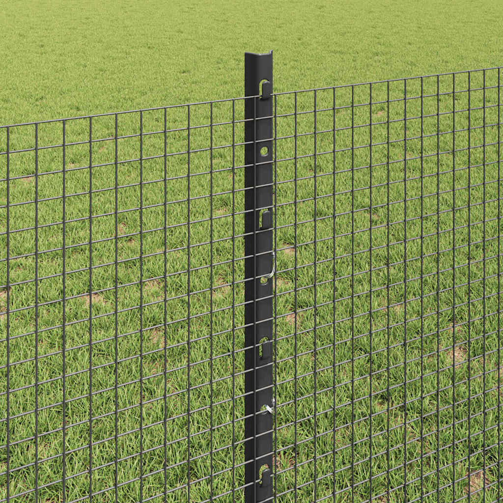 Zavarena žičana ograda s postom 50 x 0,8 m Siva Mreža