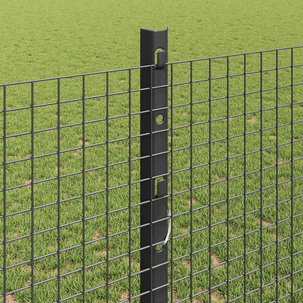 Zavarena žičana ograda s postom 50 x 1,2 m Siva Mreža
