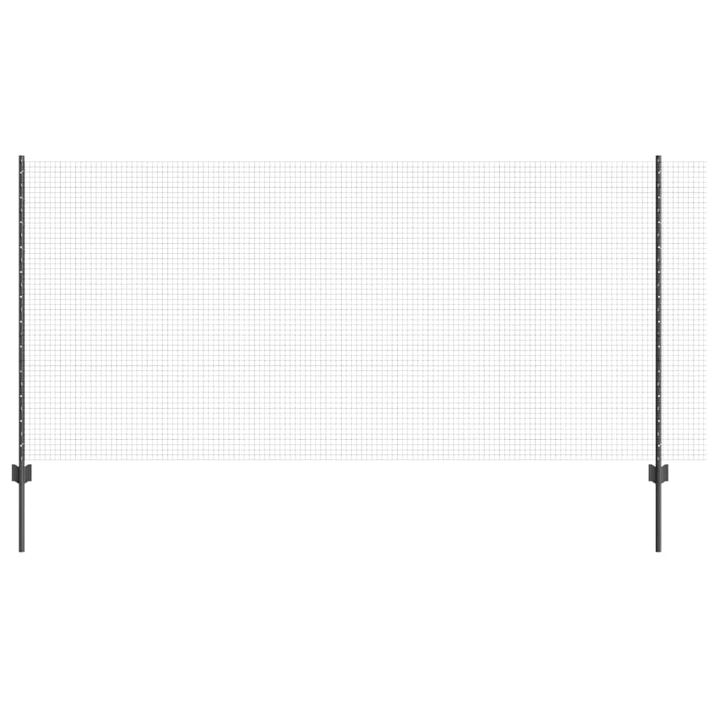 Zavarena žičana ograda s postom 50 x 1,2 m Siva Mreža