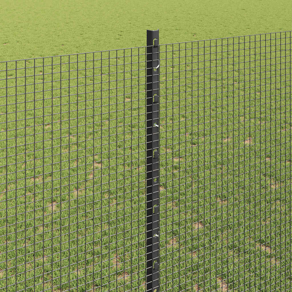Zavarena žičana ograda s postom 50 x 1,4 m Siva Mreža