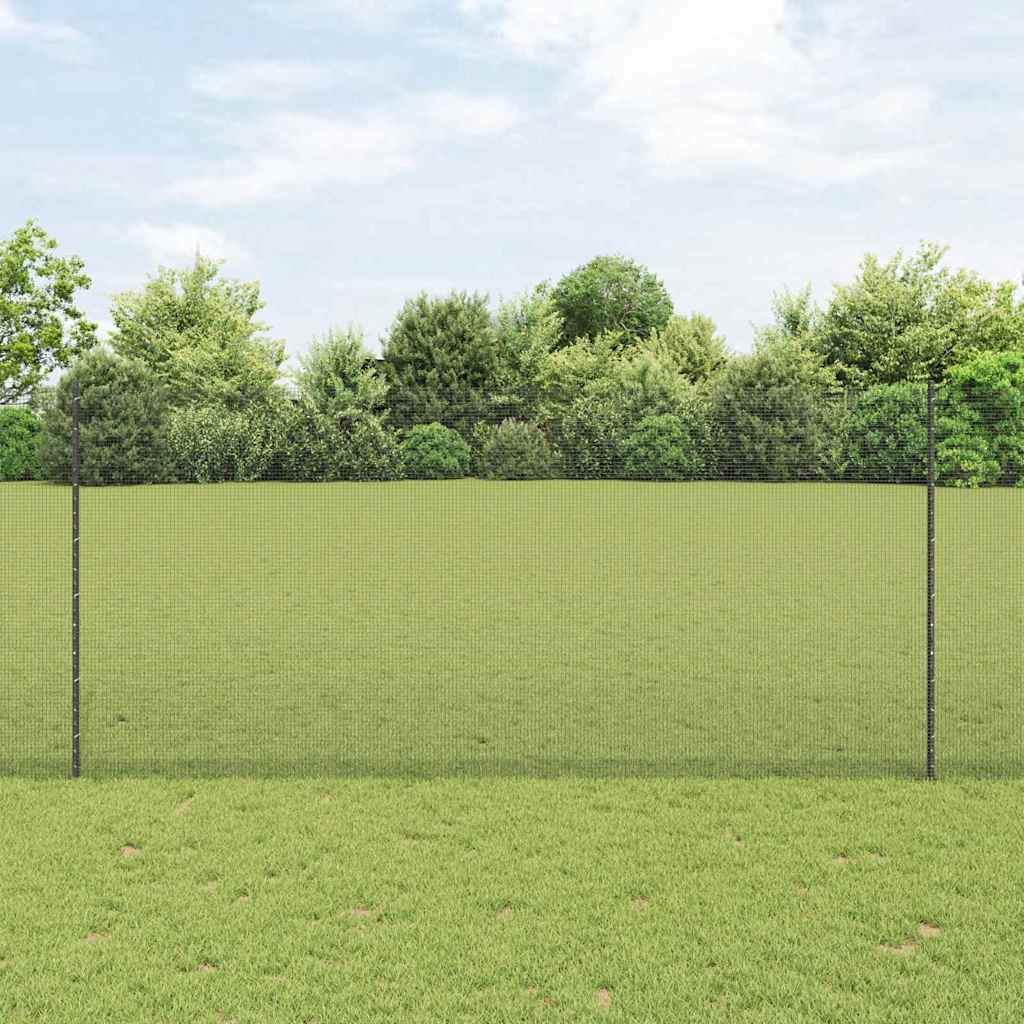 Zavarena žičana ograda s postom 50 x 1,4 m Siva Mreža