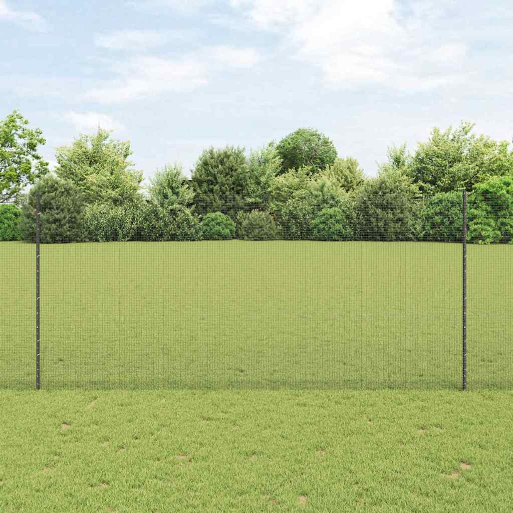 Zavarena žičana ograda s postom 50 x 1,4 m Siva Mreža
