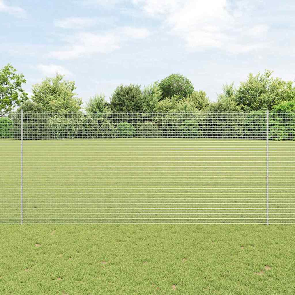 Zavarena žičana ograda s postom 50 x 1,4 m Siva Mreža