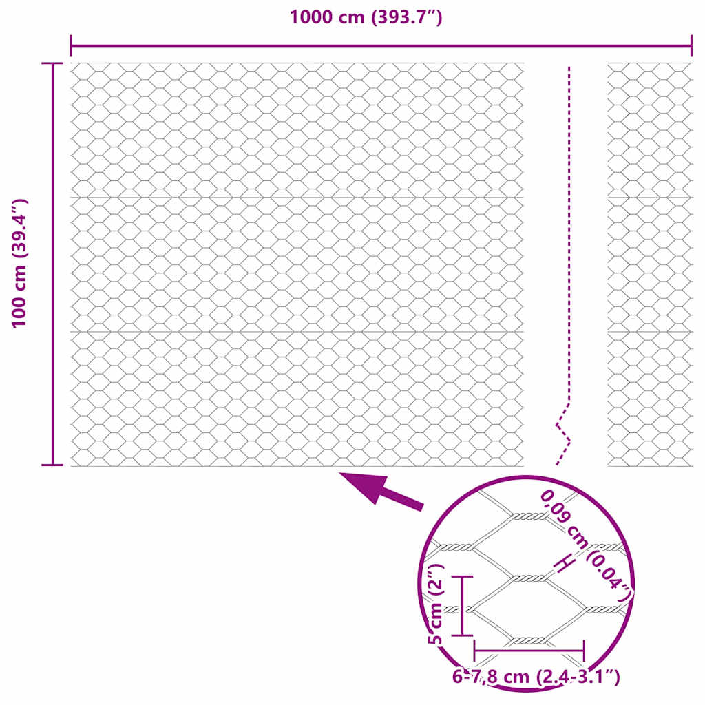 Zavarena žičana ograda 10 x 1 m (Š x V) Čelik premazan PVC-om