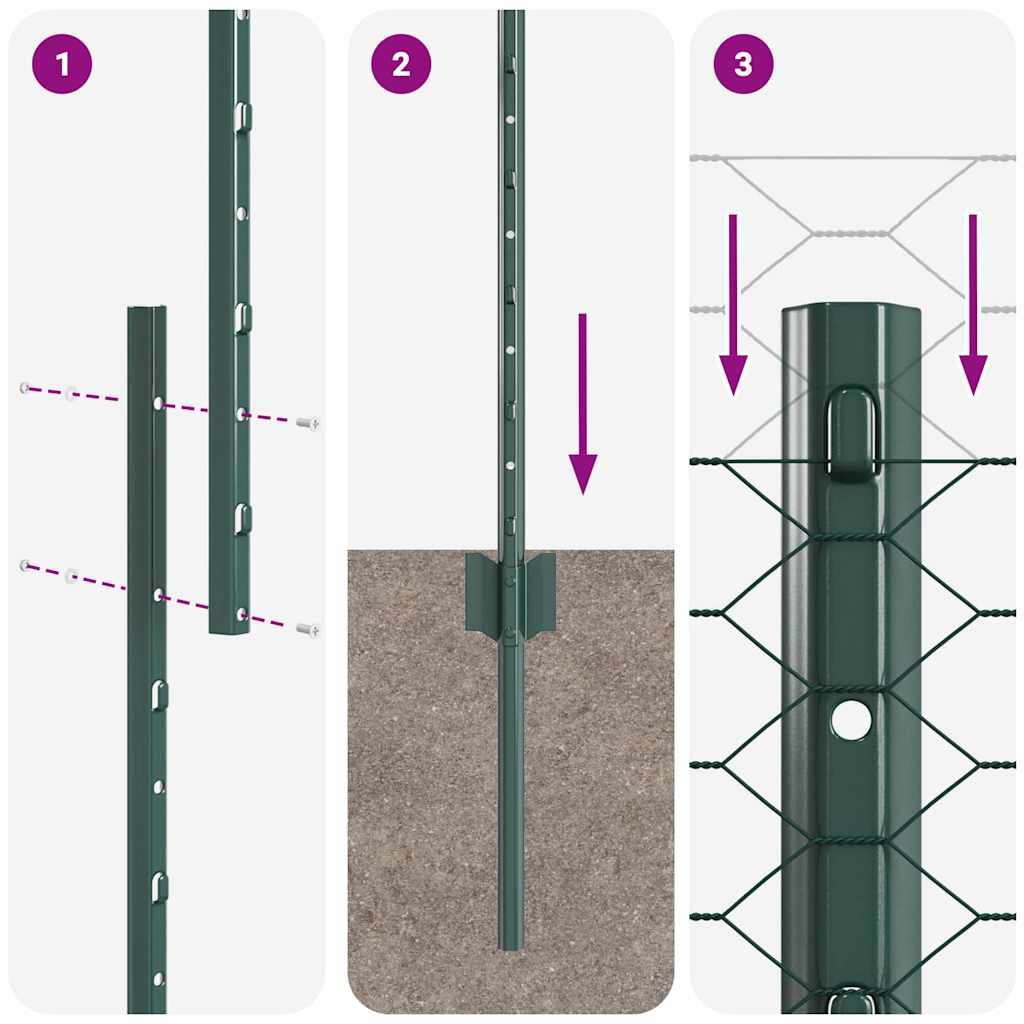 Zavarena žičana ograda 25 x 1,5 m (Š x V) Čelik premazan PVC-om