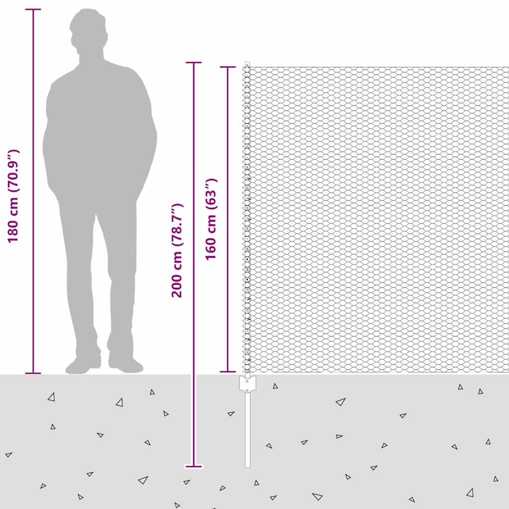 Zavarena žičana ograda 25 x 1,6 m (Š x V) Čelik premazan PVC-om