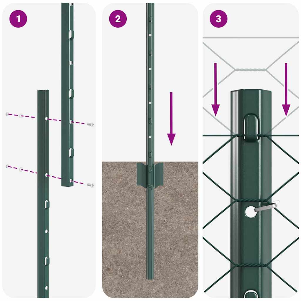 Zavarena žičana ograda 50 x 1,4 m (Š x V) Čelik premazan PVC-om
