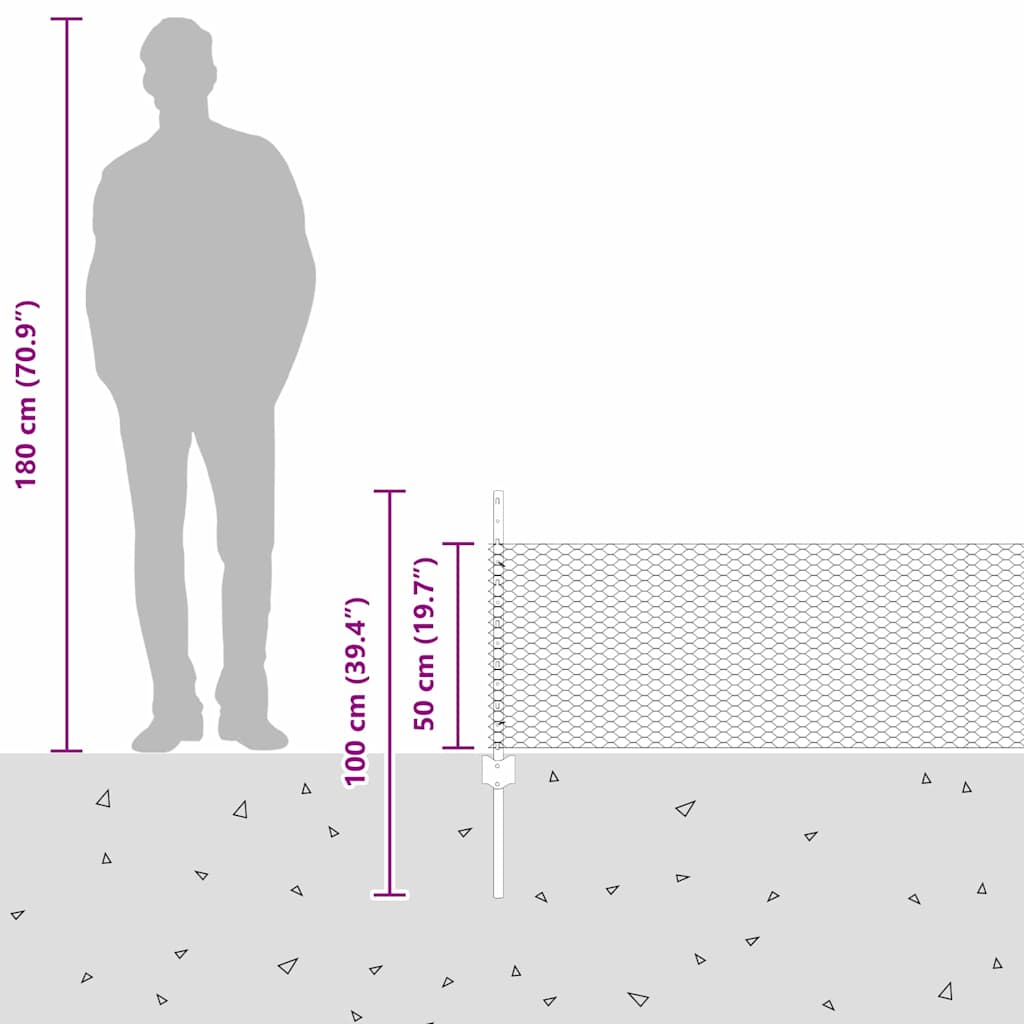 Zavarena žičana ograda 100 x 0,5 m (Š x V)