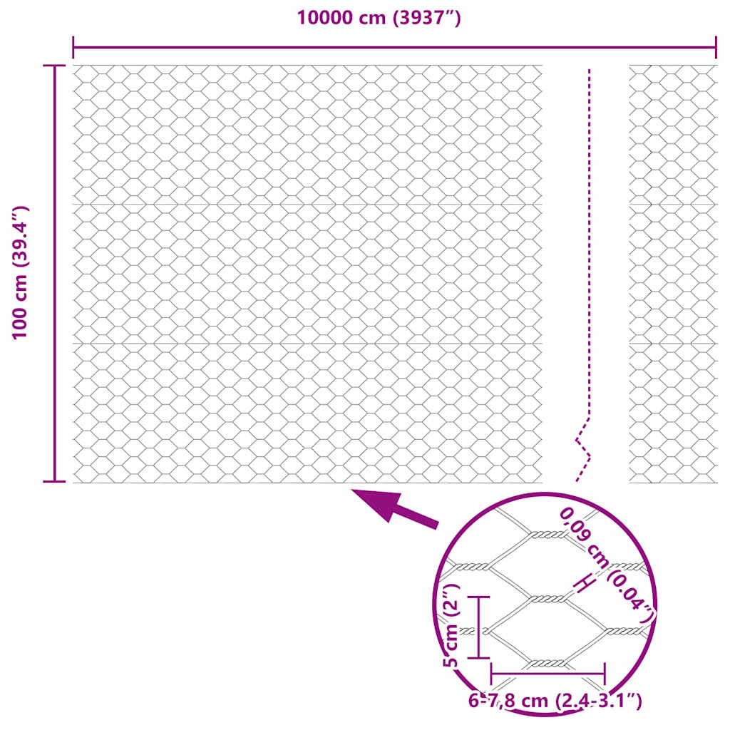 Zavarena žičana ograda 100 x 1 m (Š x V) Čelik premazan PVC-om