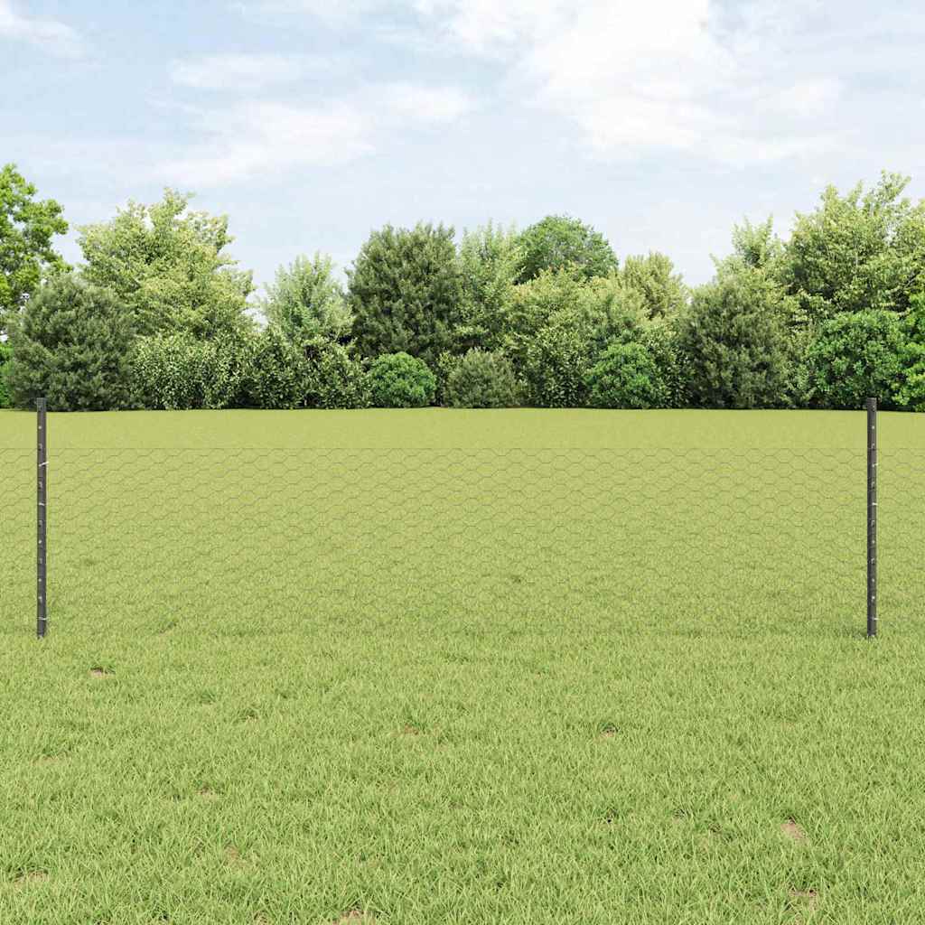 Zavarena žičana ograda 10 x 0,5 m (Š x V) Čelik premazan PVC-om