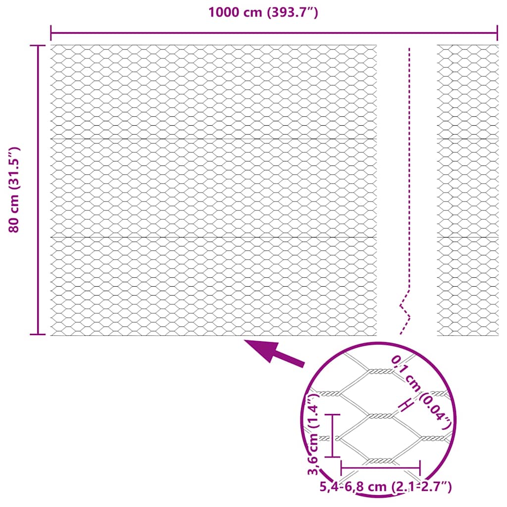 Zavarena žičana ograda 10 x 0,8 m (Š x V) Čelik premazan PVC-om