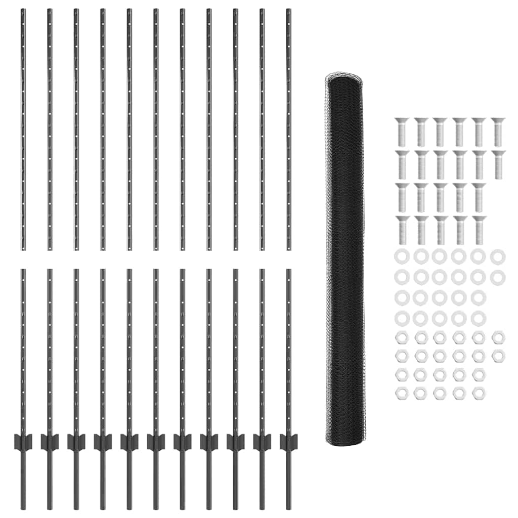 Zavarena žičana ograda 25 x 1,5 m (Š x V) Čelik premazan PVC-om