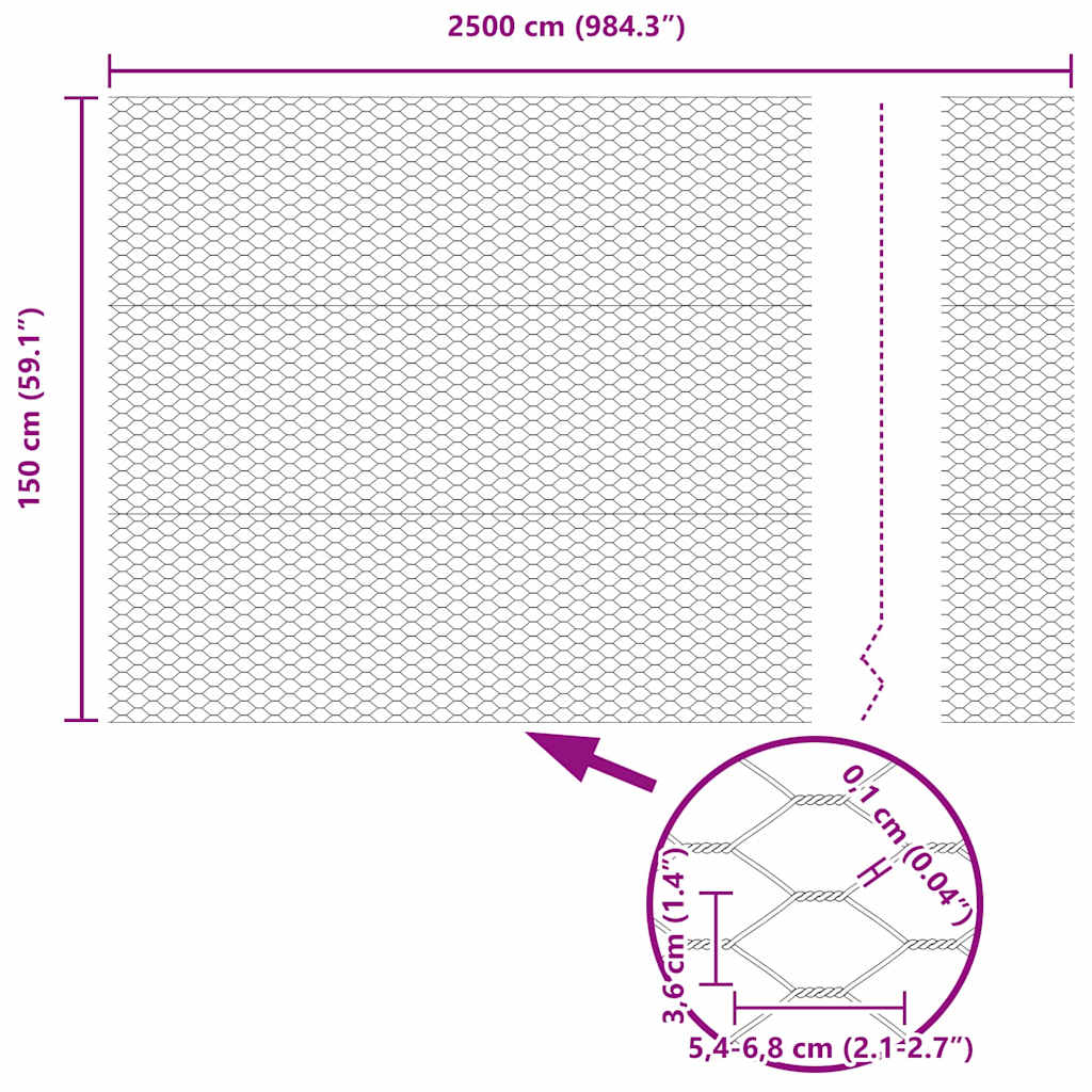 Zavarena žičana ograda 25 x 1,5 m (Š x V) Čelik premazan PVC-om