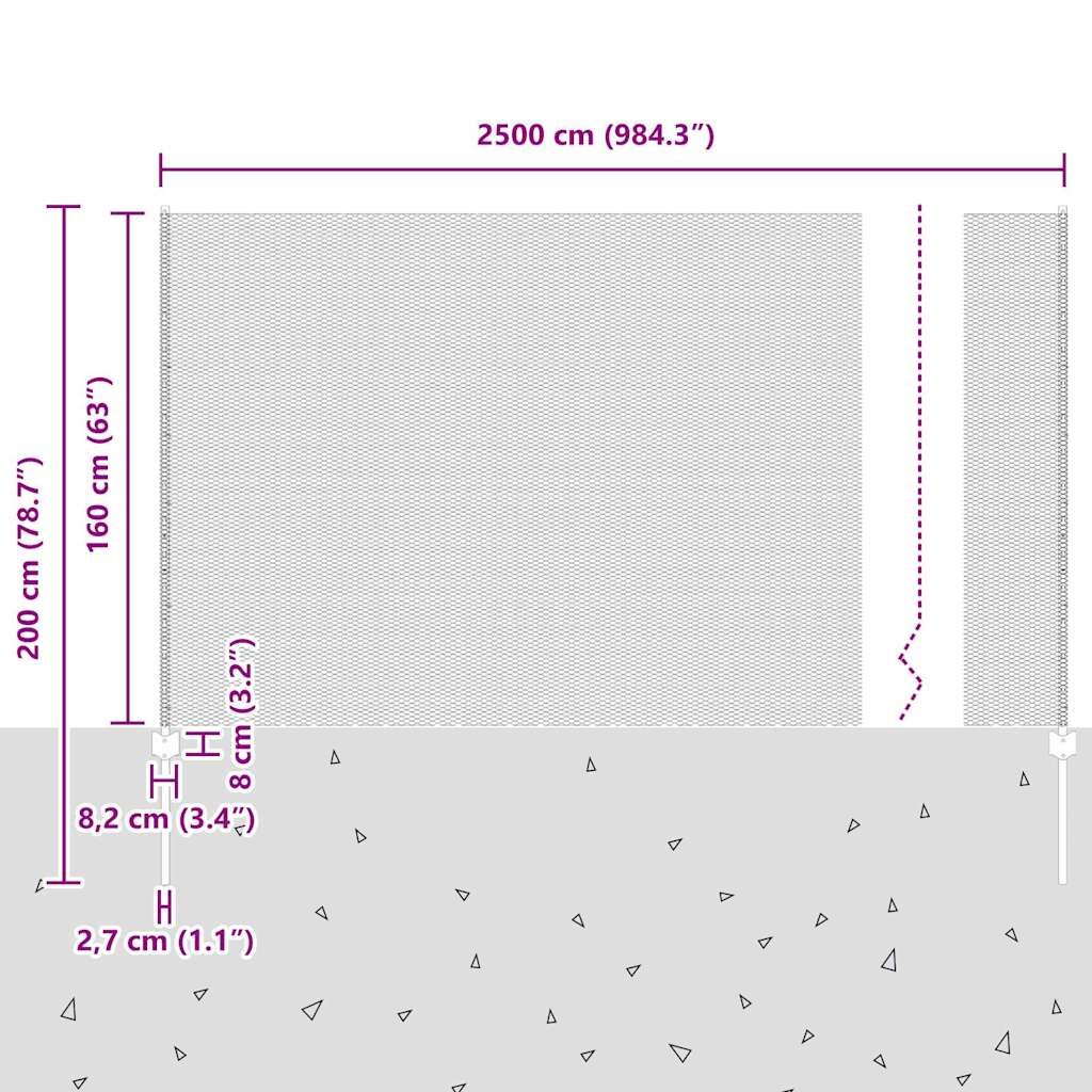 Zavarena žičana ograda 25 x 1,6 m (Š x V) Čelik premazan PVC-om