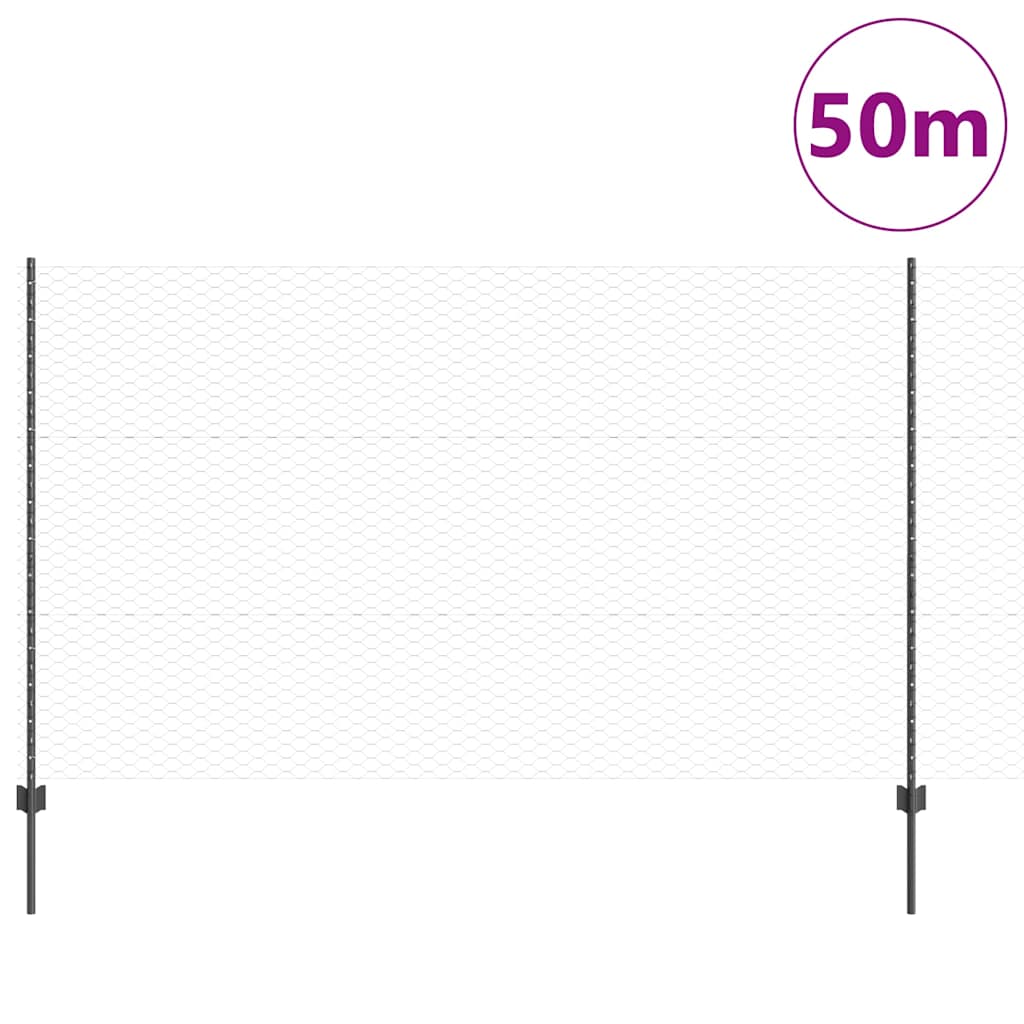 Zavarena žičana ograda 50 x 1,4 m (Š x V) Čelik premazan PVC-om