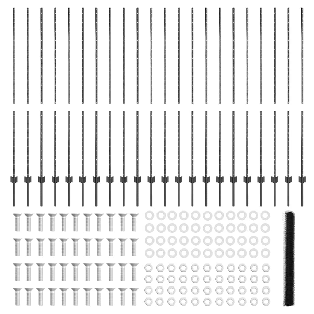 Zavarena žičana ograda 50 x 1,6 m (Š x V) Čelik premazan PVC-om