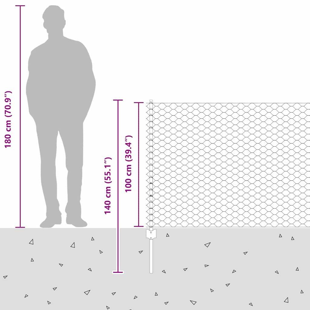 Zavarena žičana ograda 25 x 1 m (Š x V) Vruće pocinčani čelik