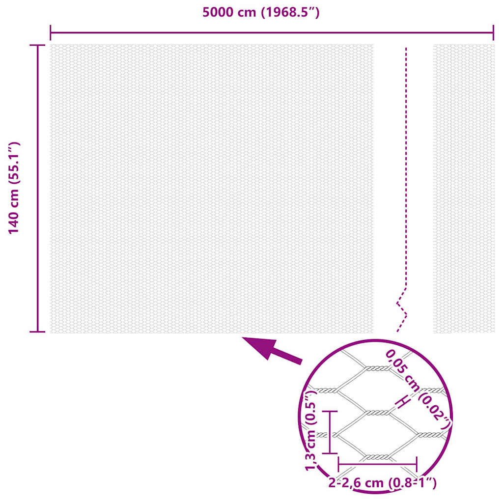 Zavarena žičana ograda 50 x 1,4 m (Š x V) Vruće pocinčani čelik